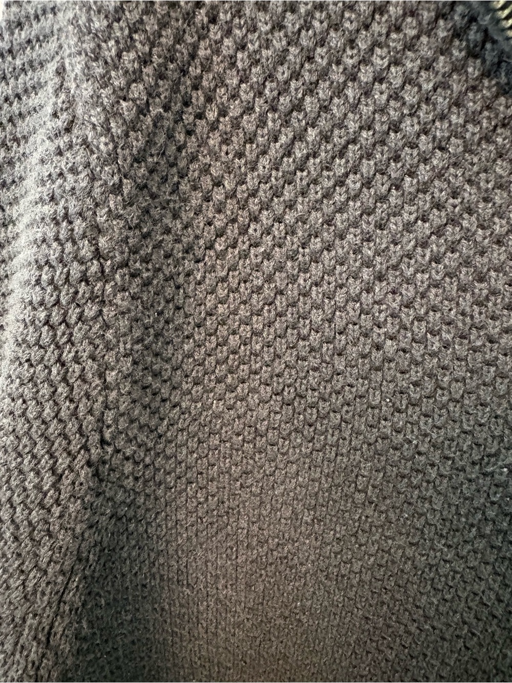 J. Crew Men’s Charcoal Quarter-Zip Textured Knit Sweater - Picture 4 of 6